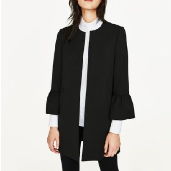 💜 Zara black coat - Picture 1 of 4